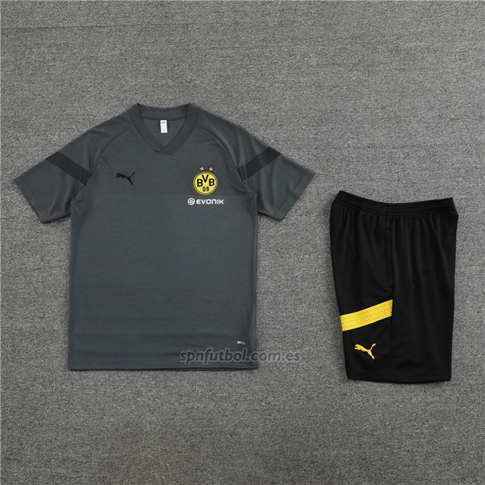 Chandal del Borussia Dortmund Manga Corta 2022-2023 Gris - Pantalon Corto